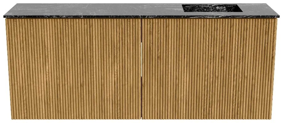 Mondiaz Joya DLux 100cm toiletmeubel oak met wastafel faye rechts zonder kraangat lava