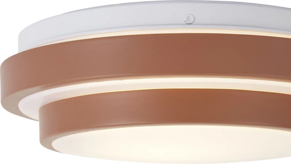 Moderne plafondlamp sienna met wit 25cm IP44 - Walden