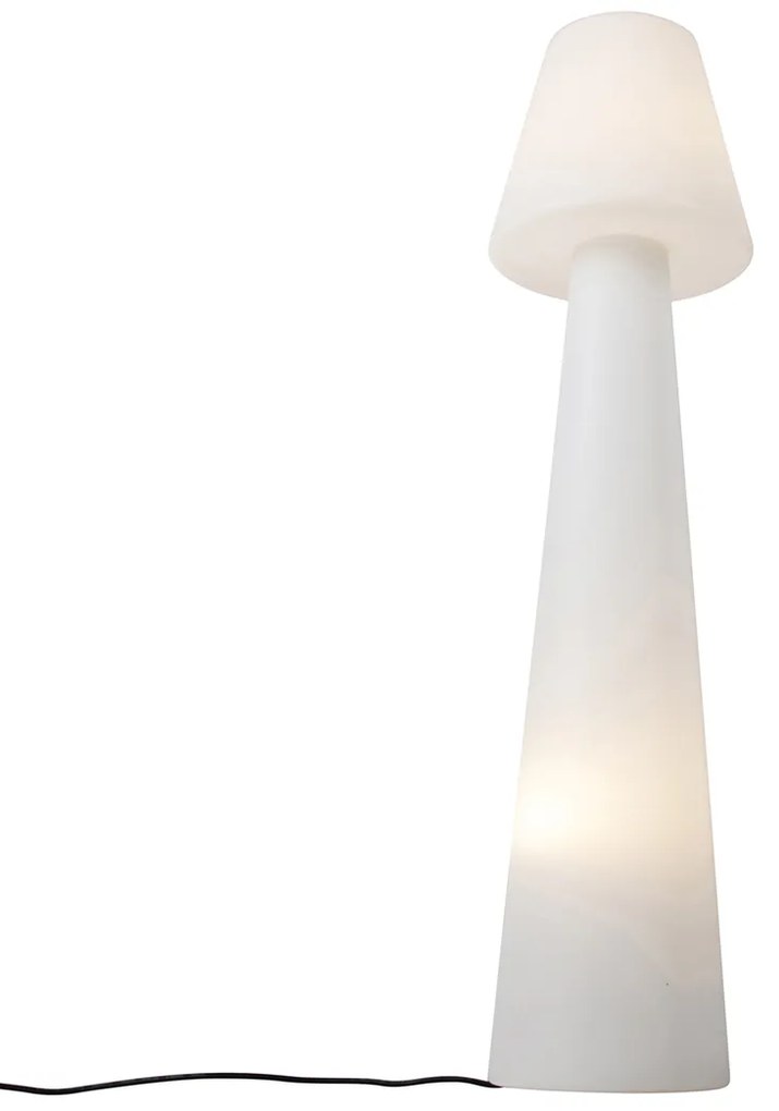 Design buiten vloerlamp mushroom wit IP44 - Katrijn