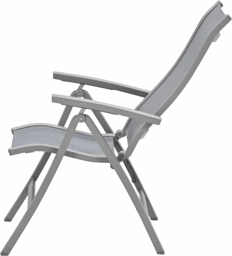 Garden Impressions Hilly tuinstoel verstelbaar taupe - 2 stuks