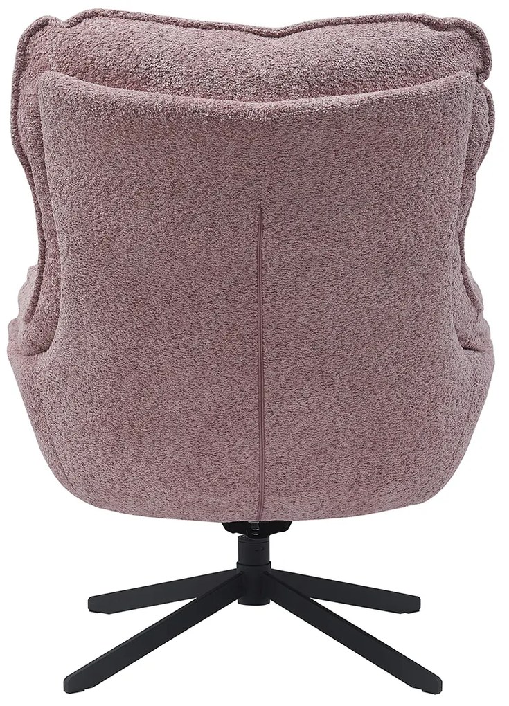 Starfurn Vera Fauteuil Roze Chenille Stof Draaibaar