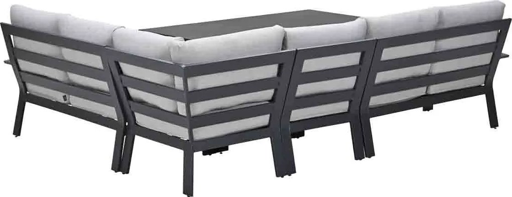 Garden Impressions Camilo lounge dining set 6-delig rechts - donker grijs