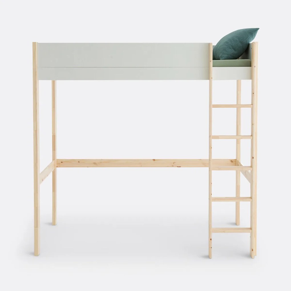 Mezzanine bed, 1-persoons, massief grenen, Meeting