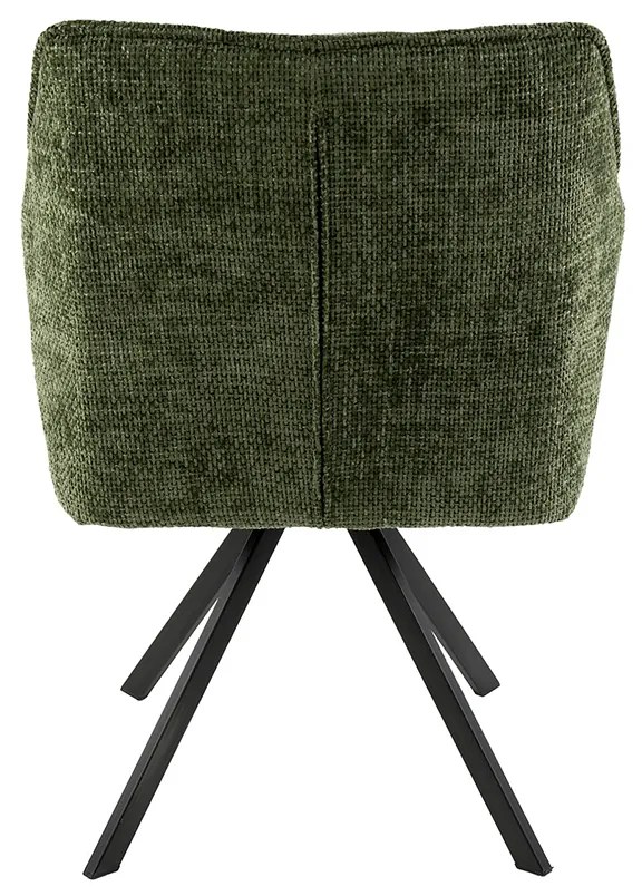 Velvet Eetkamerstoel Draaibaar Groen