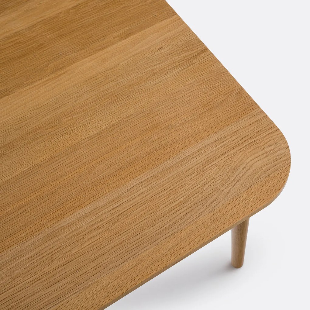 Vierkante salontafel in massief eik, B66 cm, Crueso