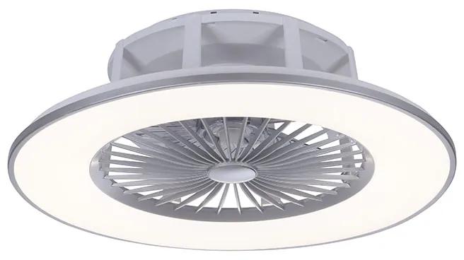 Design Plafondventilator met lamp grijs incl. LED 2700 - 5000K - Maki Modern rond Binnenverlichting Lamp