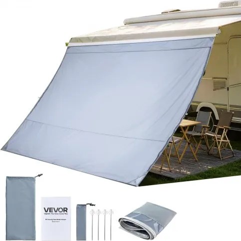 VEVOR zonnescherm (2 x 2,8 m) voor luifels (3 m), voorpaneel voor luifel met UV50+ bescherming, PU-hoes met ritssluiting en dubbelgestikt polyester gaasdoek, regenhoes voor campers, caravans en campers.