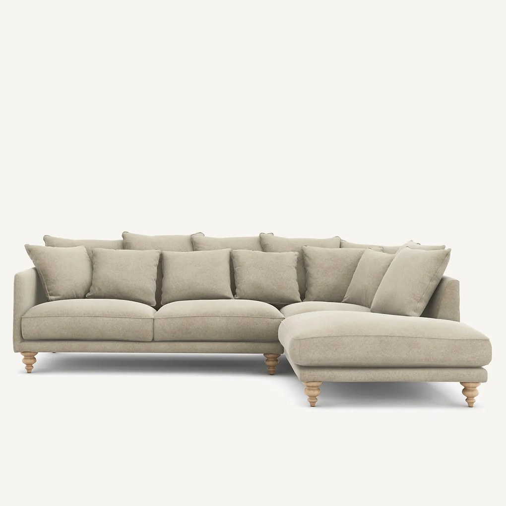 Linnen fluwelen hoekbank, LAZARE