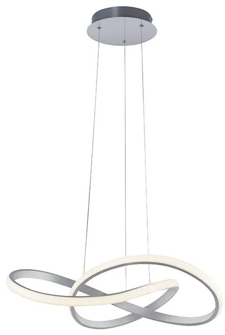 Hanglamp staal 57 cm 3-staps dimbaar incl. LED - Viola Due Design Binnenverlichting Lamp