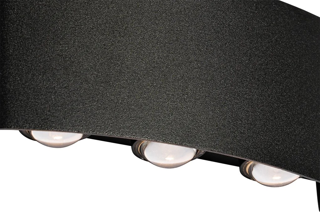 Buiten wandlamp zwart incl. LED 6-lichts IP54 - Silly