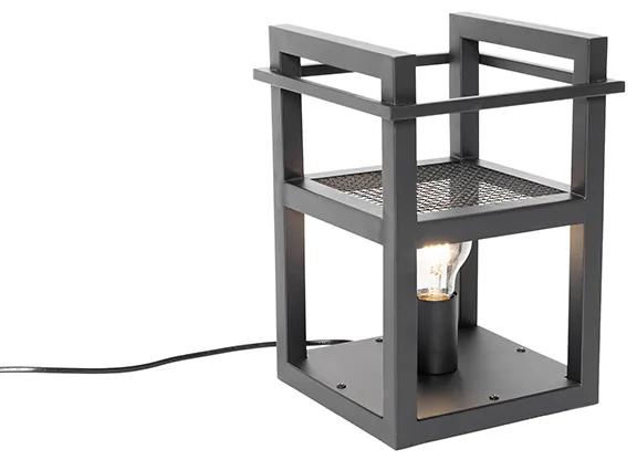 Industriële tafellamp zwart - Cage Rack Industriele / Industrie / Industrial E27 Binnenverlichting Lamp