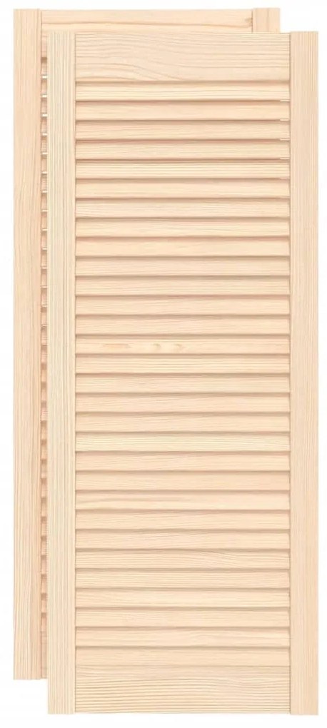 vidaXL Louvredeuren 2 st 99,3x39,4 cm massief grenenhout
