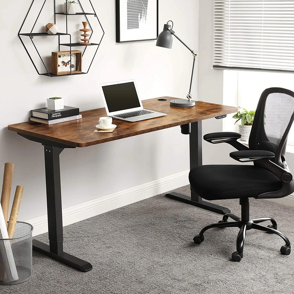 Nancy's Kingman Bureau - Elektrisch Verstelbaar - Zit-Statafel - Werkplek - Industrieel - 140 x 70 cm