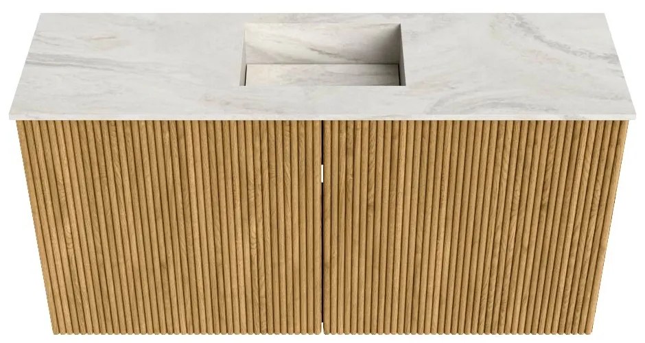 Mondiaz Joya DLux 80cm toiletmeubel oak met wastafel faye midden 1 kraangat ostra