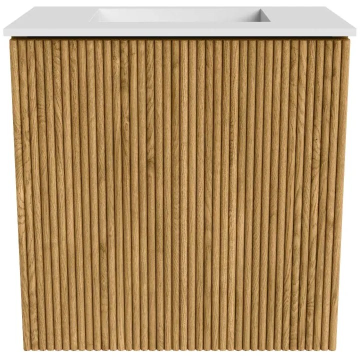 Mondiaz Joya 40cm toiletmeubel oak met wastafel faye midden zonder kraangat talc