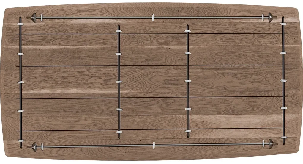 Goossens Excellent Eettafel Floyd, Semi rechthoekig 180 x 100 cm