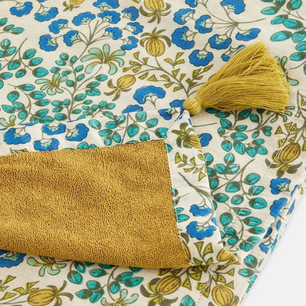 Fouta XL, bloemenprint, badstof voering, HANOI