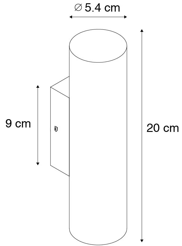 Moderne wandlamp brons 2-lichts - Jeana