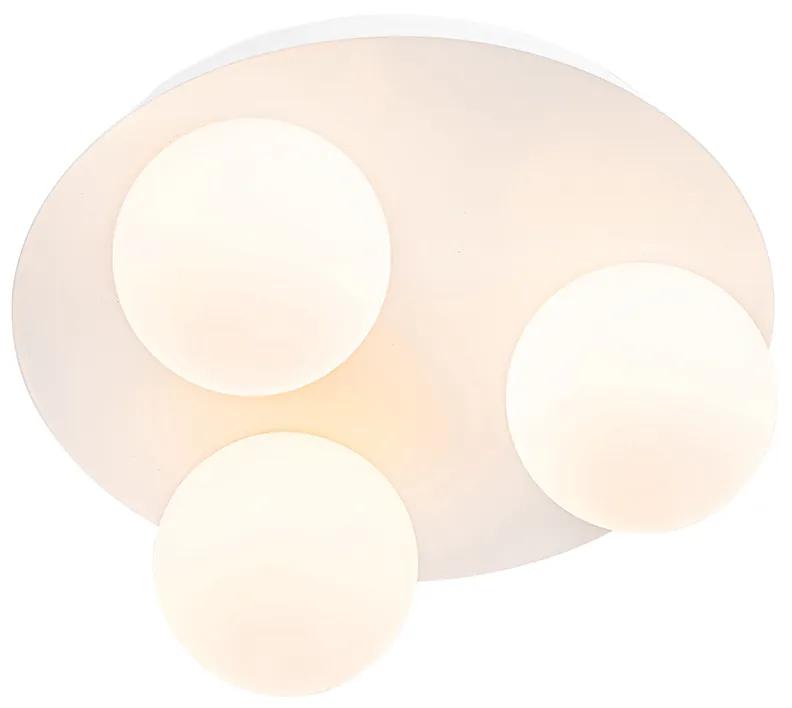 Moderne badkamer plafondlamp wit 3-lichts - Cederic Modern G9 IP44 rond Lamp