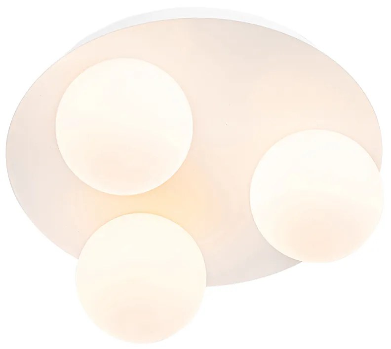 Moderne badkamer plafondlamp wit 3-lichts - Cederic
