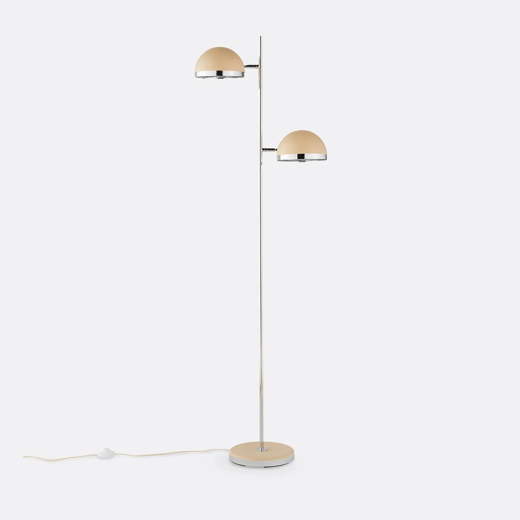 Staande lamp in gekleurd metaal en chroom, Vanyta