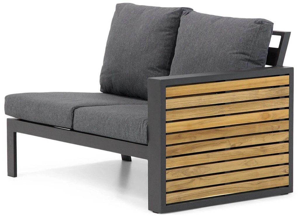 Hoek loungeset 6 personen Aluminium/teak Grijs Lifestyle Garden Furniture Verona/Marietta