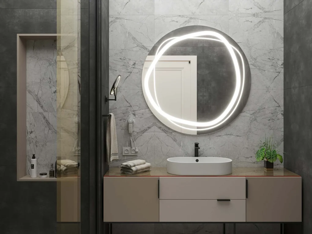 Ronde badkamerspiegel met LED verlichting C9 premium