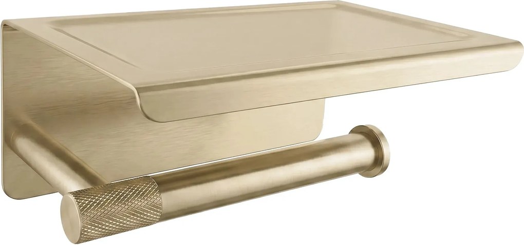 Toiletrolhouder met planchet 6613 Modern Gold Brush