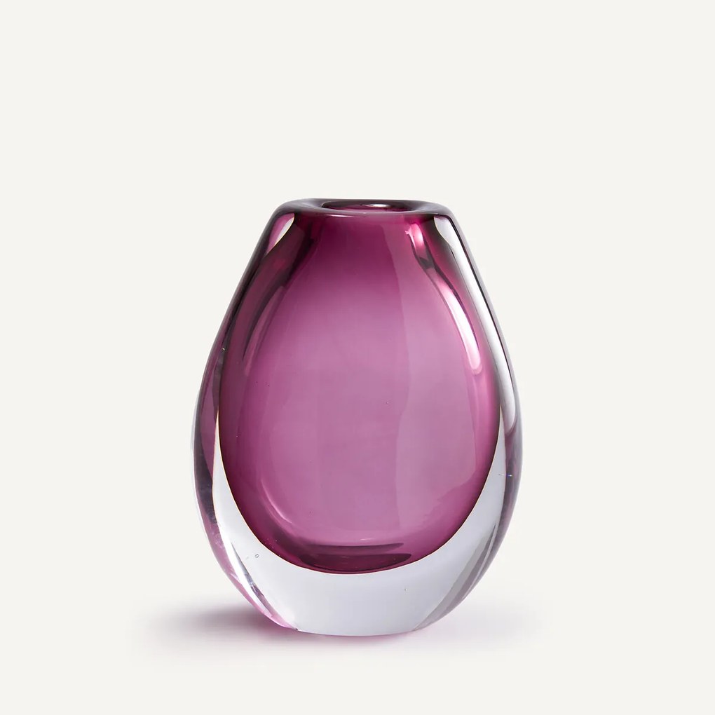 Handgeblazen glazen vaas, H20 cm, Myra