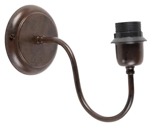 Vintage wandlamp bruin - Combi Classic Landelijk / Rustiek, Retro E27 rond Binnenverlichting Lamp