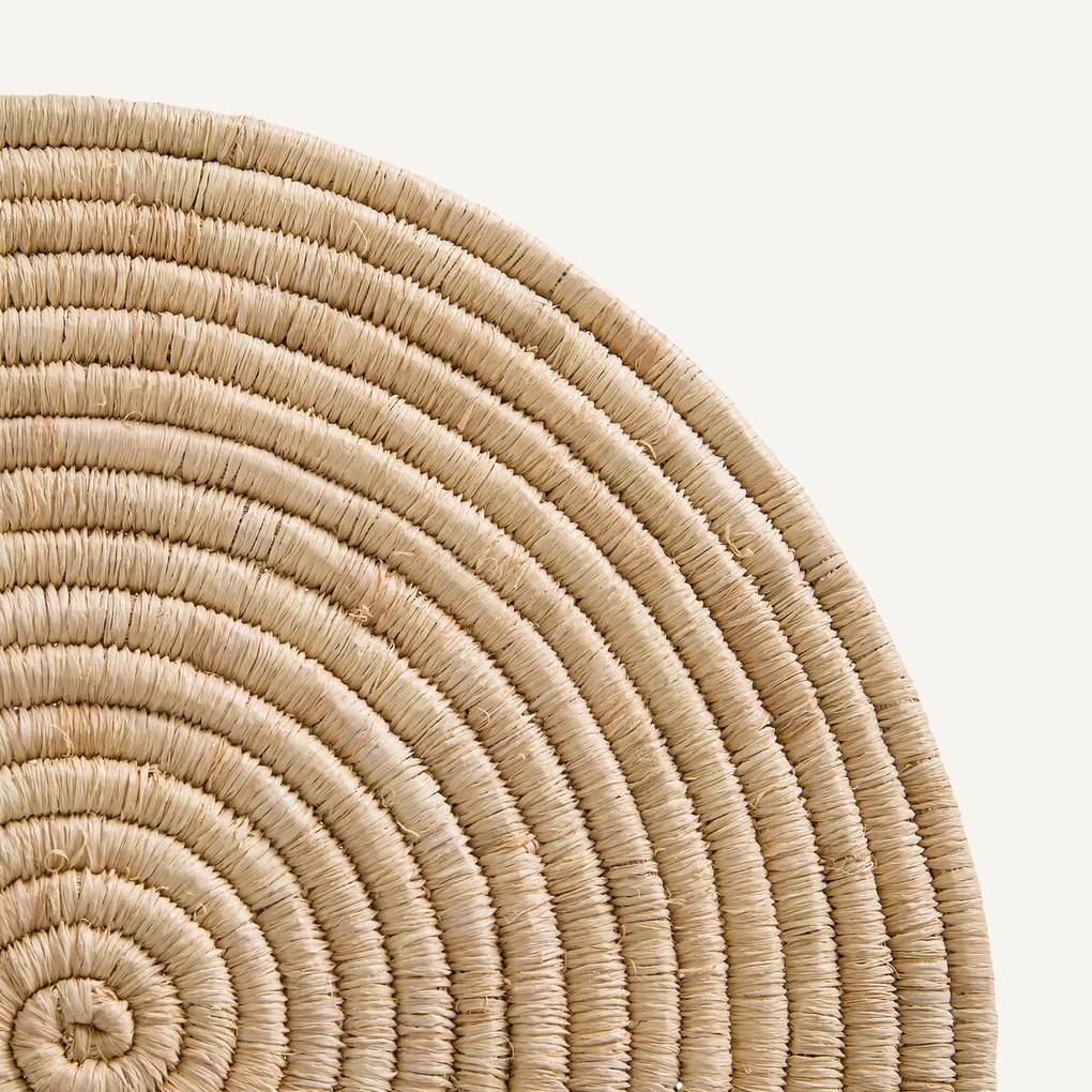 Set van 2 placemats in gevlochten raffia, Tibou