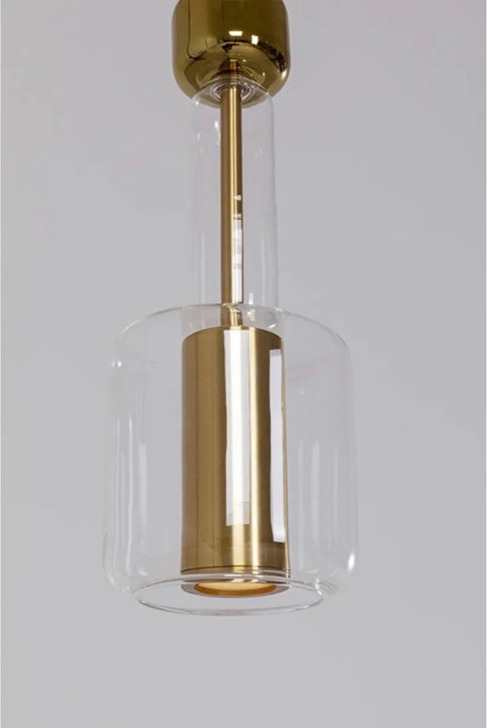 Hanglamp Goud En Glas