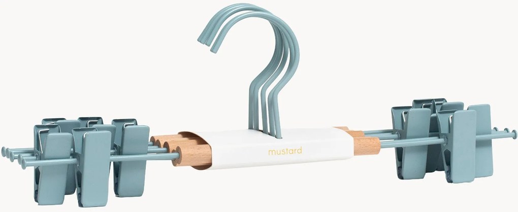 Handgemaakte kledinghangers met clips Adult Ocean, 5-delig