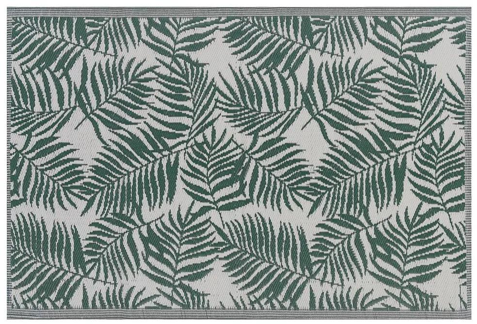 Outdoor vloerkleed donkergroen/wit 120 x 180 cm KOTA Beliani