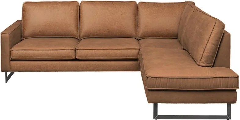 Hoekbank - Stuart - rechts - Lederlook Missouri cognac 03