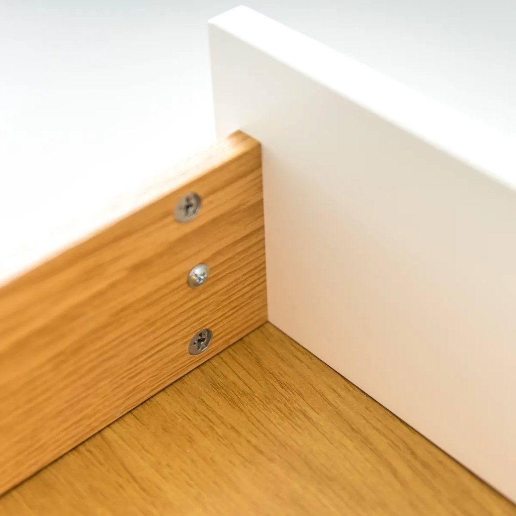 Tenzo Bess Dressoir Mat Wit Met Eiken - 200x43x82cm.