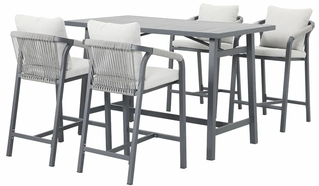 Garden Impressions Tarera bar tuinset 5-delig - donker grijs