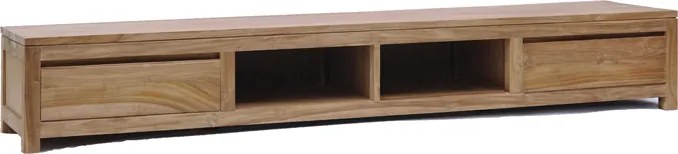 Laag Tv-meubel Teak - 2 Lades - 240cm - 240x50x37cm.