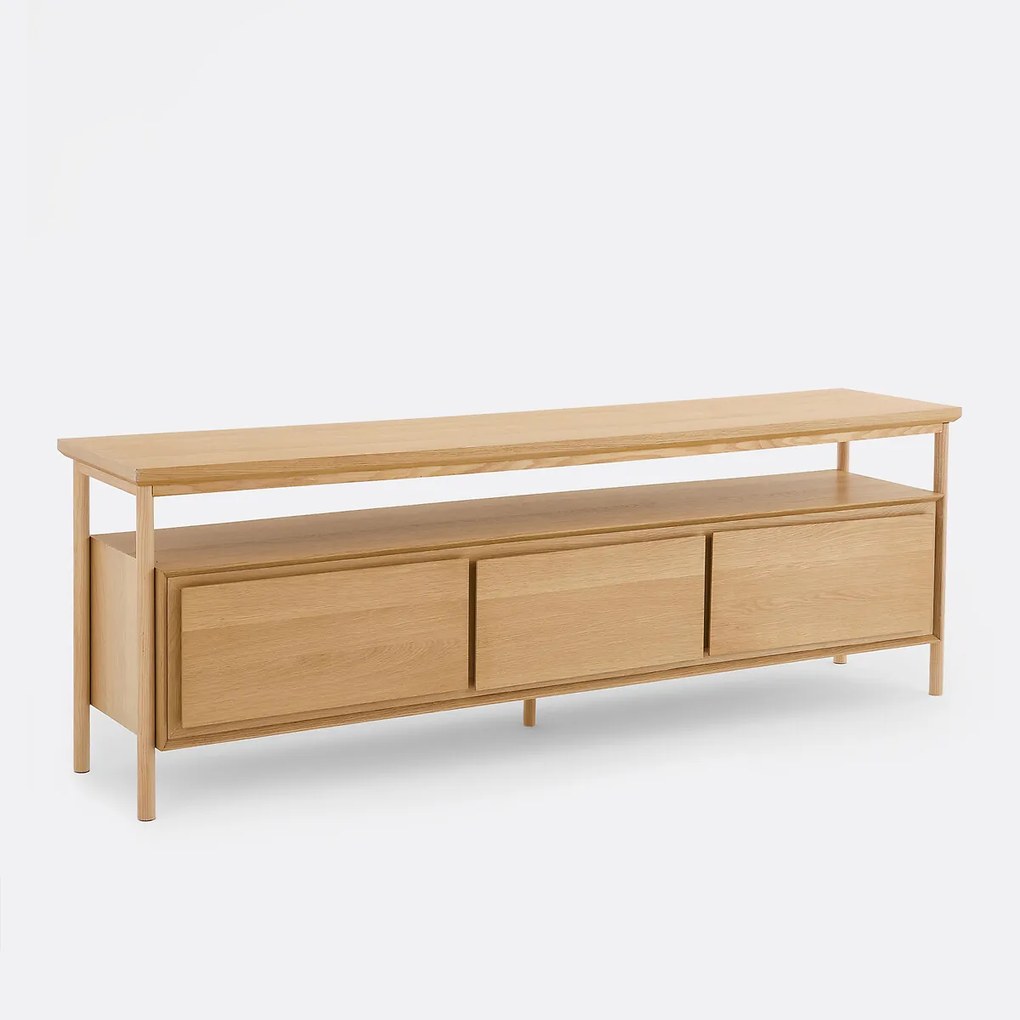 TV-meubel met 3 laden 180 cm, eikenfineer, Elina