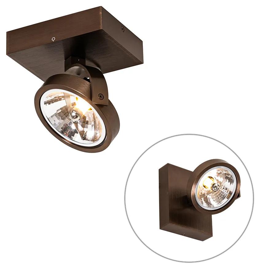 Design Spot / Opbouwspot / Plafondspot donkerbrons draai en kantelbaar - Go Design G9 rond Binnenverlichting Lamp