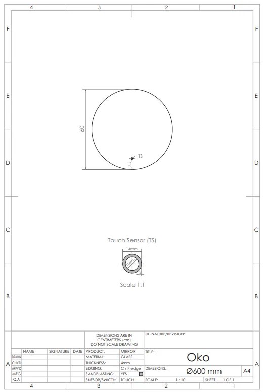 Gliss Design Oko ronde spiegel met verlichting en verwarming 60cm