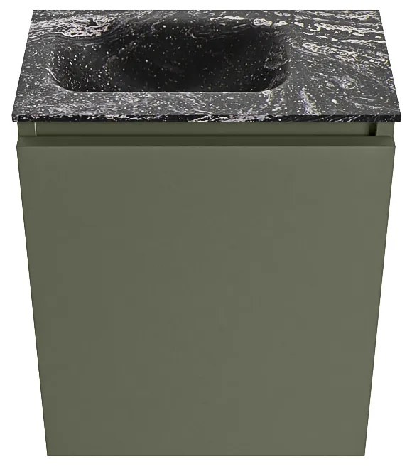 Mondiaz Ture DLux toiletmeubel 40cm army met wastafel lava links met kraangat