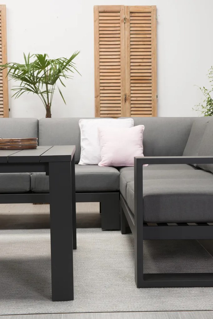 GI Cube lounge-/dining tuintafel 120x120 cm. - Antraciet OP=OP