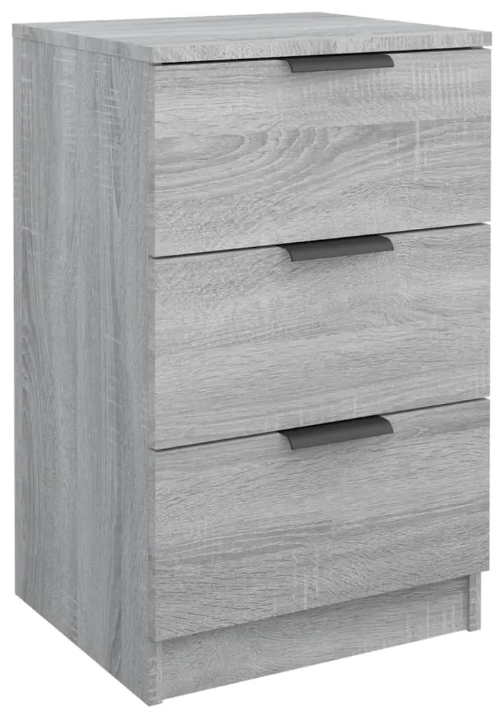 vidaXL Nachtkastje 40x36x65 cm grijs sonoma eikenkleurig