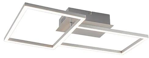 LED Plafondlamp vierkant staal 3-staps dimbaar - Plazas Novo Modern Binnenverlichting Lamp