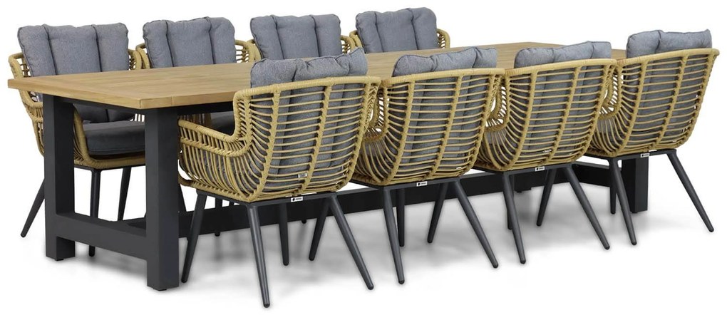 Tuinset 8 personen 300 cm Wicker/Aluminium/Aluminium/wicker Taupe Coco Azzano/San