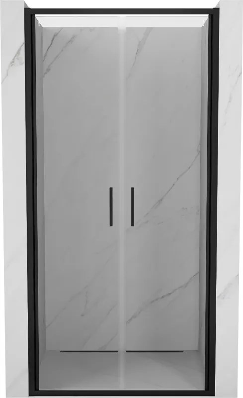 Mexen Exo dubbele douchedeur, opklapbaar 80 cm, transparant, zwart - 814-080-000-70-00