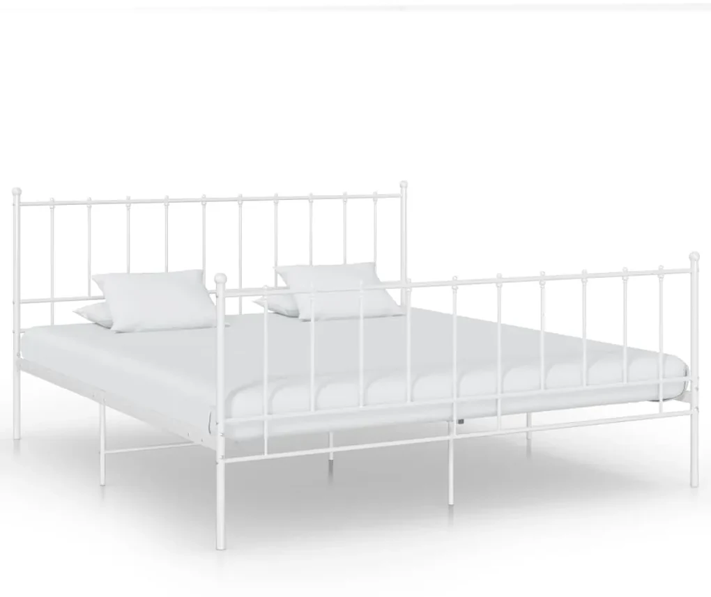 vidaXL Bedframe metaal wit 200x200 cm