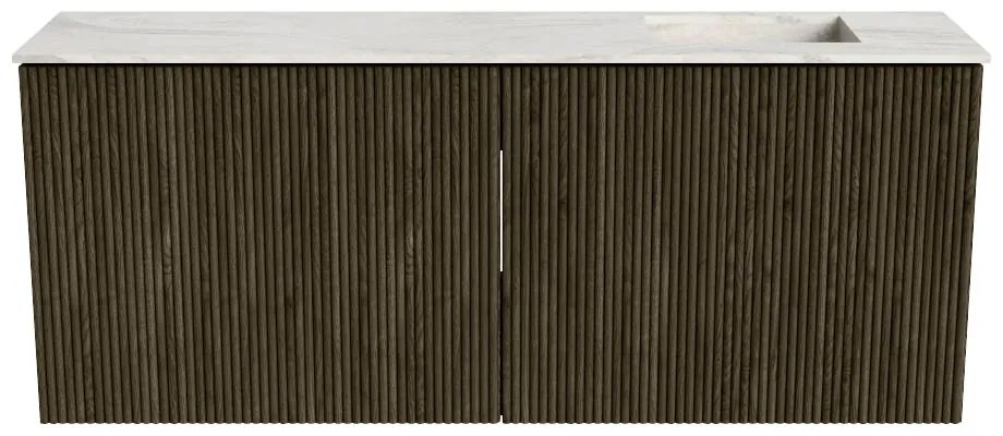 Mondiaz Joya DLux 100cm toiletmeubel shadow met wastafel faye rechts 1 kraangat ostra