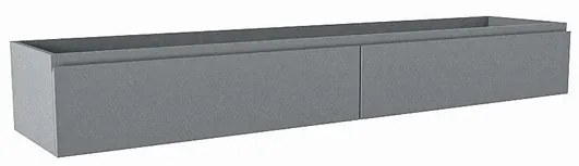 Mondiaz FOGE wastafelonderkast - 180x41x25cm - 2 lades - uitsparing links - softclose - Plata M44265Plata